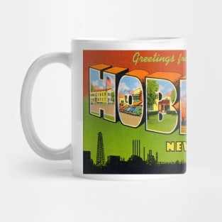 Greetings from Hobbs, New Mexico - Vintage Large Letter Postcard Mug